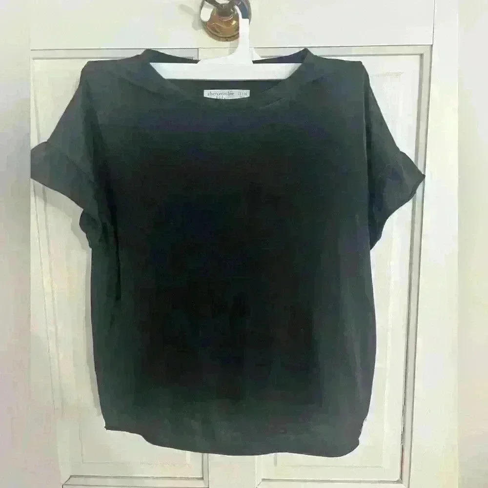 Abercrombie Kids Ruffled Sleeve Cropped T Shirt | Top | Size 13/14